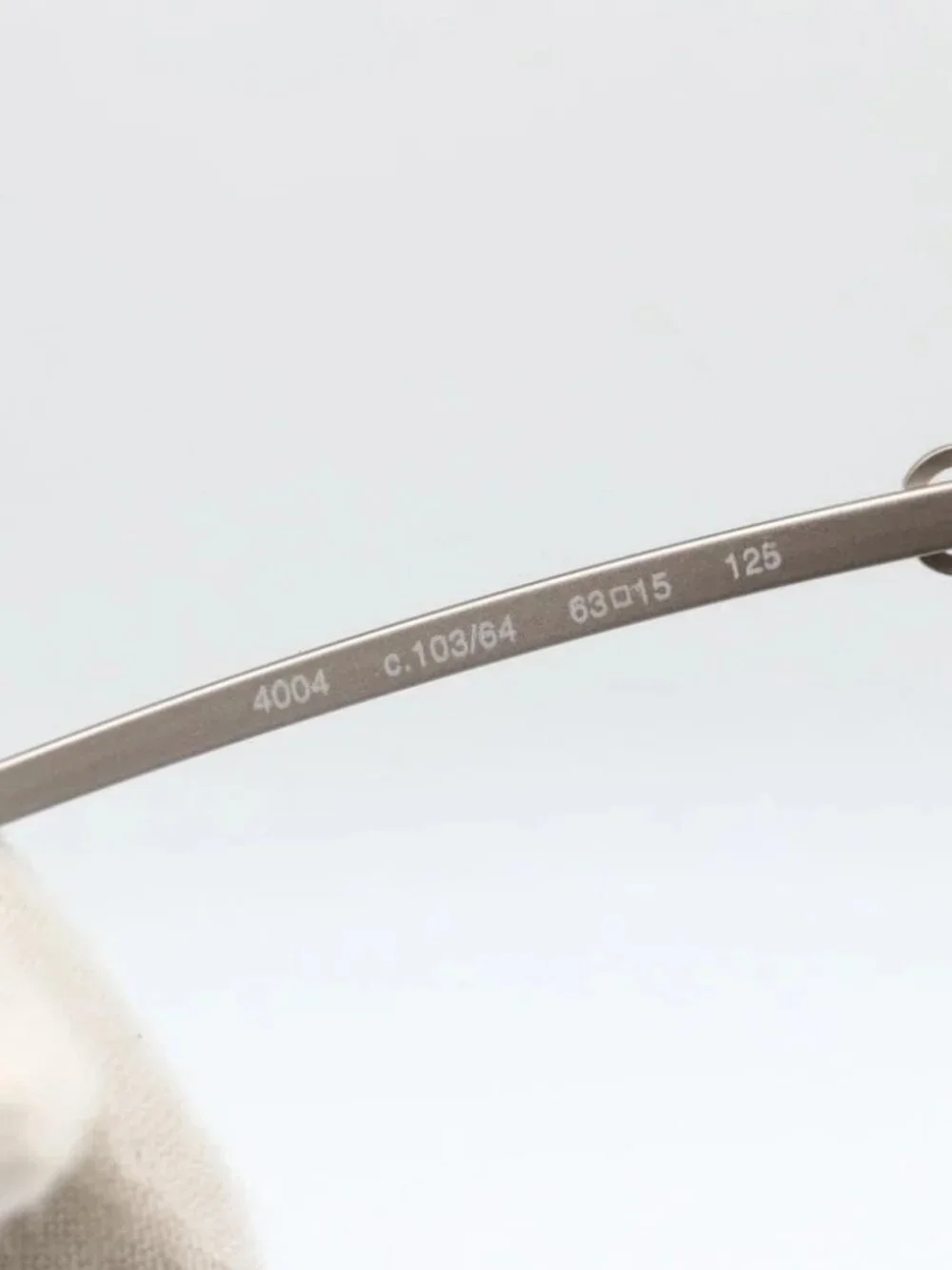 CHANEL COCO Mark Sunglasses metal Silver tone 4004 CC Auth BAZ737
